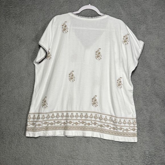Pure Jill Embroidered Women's Large Top - Picture 5 of 9
